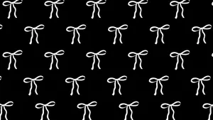 Elegant White Bow Pattern Wallpaper