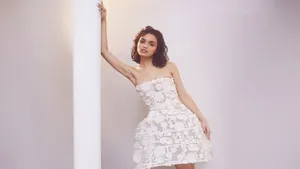 Elegant White Dress Portrait Wallpaper