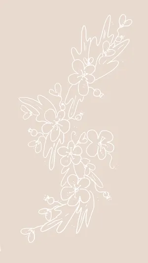 Elegant White Floral Design Wallpaper