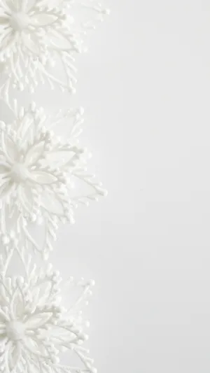 Elegant White Floral Design Wallpaper