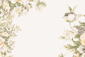 Elegant White Floral Design Wallpaper