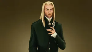 Elegant Wizardin Green Robe Wallpaper