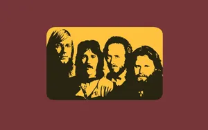 Elegant Wooden Door In Historical Building Wallpaper