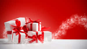Elegant Wrapped Gift Boxes Wallpaper
