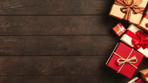 Elegant Wrapped Gift Boxes Wallpaper