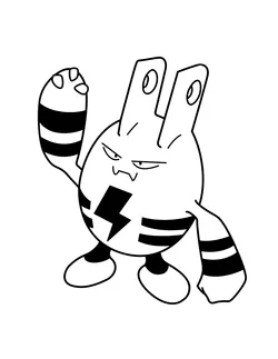 Elekid Line Art Wallpaper