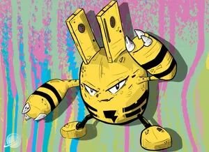 Elekid With Colorful Background Wallpaper