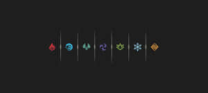 Elemental_ Icons_ Dark_ Background Wallpaper