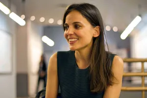 Elena Anaya Striking A Pose Against A Scenic Backdrop Wallpaper