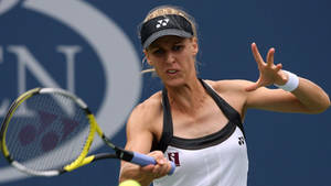 Elena Dementieva In Action At The U.s. Open Wallpaper