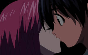 Elfen Lied Kissing Scene Wallpaper