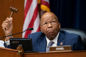 Elijah Cummings Raising A Gavel Wallpaper