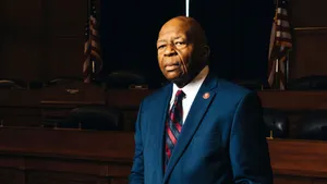 Elijah Cummings Wearing A Fancy Dark Blue Suit Wallpaper