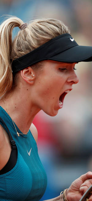 Elina Svitolina’s Side Profile While Shouting Wallpaper