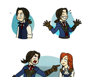 Élise De La Serre At A Grand Chateau Wallpaper