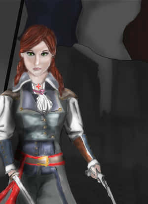 Élise De La Serre In A Captivating Artwork Wallpaper