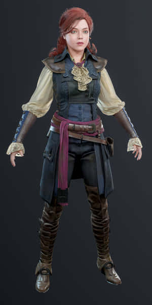 Élise De La Serre In A Captivating Portrait Wallpaper