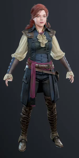 Élise De La Serre In A Captivating Portrait Wallpaper