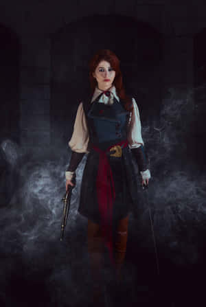 Élise De La Serre In A Stunning Pose Wallpaper