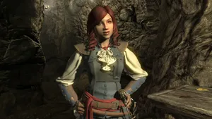 Elise De La Serre In Her Iconic Outfit Wallpaper