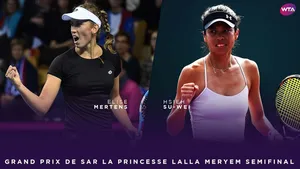 Elise Mertens Su-wei Hsieh Side-by-side Wallpaper