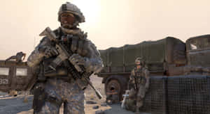 Elite Call Of Duty Soldiers In Action Wallpaper