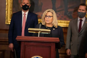 Elizabeth Cheney With Kevin Mccarthy Wallpaper