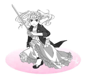 Elizabeth Midford In A Vibrant Floral Setting Wallpaper