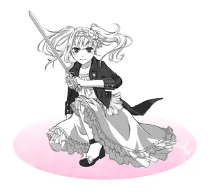 Elizabeth Midford In A Vibrant Floral Setting Wallpaper