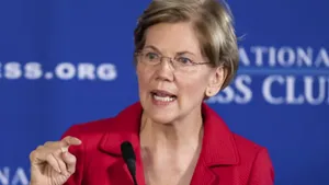 Elizabeth Warren Answering Questions Wallpaper