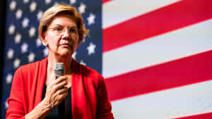 Elizabeth Warren Engaging With Her Constituents During A Campaign Event Wallpaper