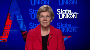 Elizabeth Warren Tv Interview Wallpaper