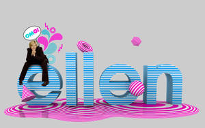 Ellen Degeneres Poster With Name Wallpaper