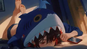 Ellen Joe Relaxing At Home Wallpaper