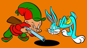 Elmer Fudd Shooting Empty Hole Wallpaper