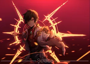 Elsword's Enigmatic El Master Solace In Full Battle Gear. Wallpaper