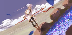 Elven_ Archer_ Overlooking_ Valley Wallpaper