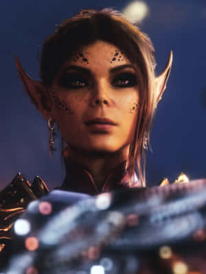 Elven Character Close Up Baldurs Gate3 Wallpaper