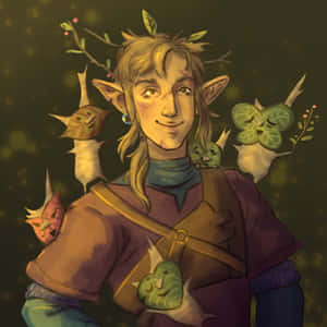 Elven_ Character_with_ Koroks_ Artwork Wallpaper