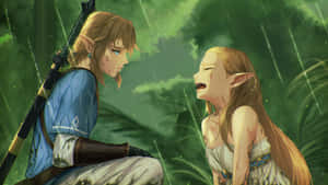 Elven Companion Consoling Upset Friend Wallpaper