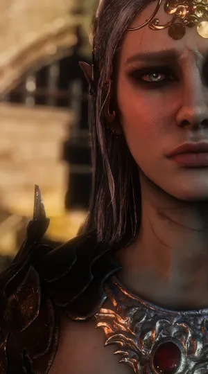Elven Warrior Portrait Baldurs Gate3 Wallpaper
