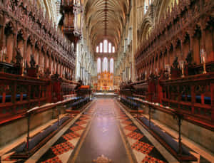 Ely Cathedral Interior View Wallpaper