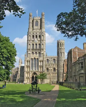 Ely Cathedral West Front Exterior Wallpaper