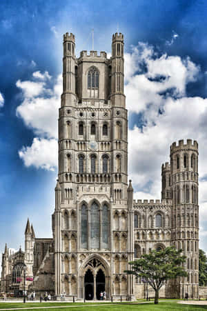 Ely Cathedral West Tower U K Wallpaper
