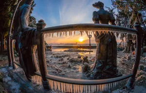 Embankment Of Yalta During Winter Wallpaper