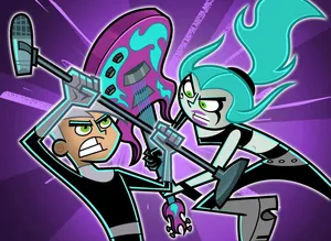 Ember Fighting Danny Phantom Pfp Wallpaper