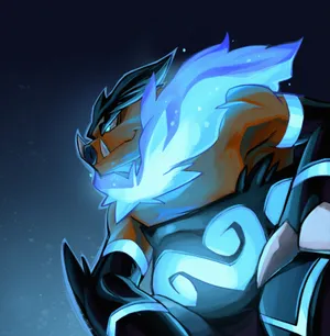 Emboar In Crystal Blue Lights Wallpaper