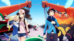 Emboar With Hilbert Wallpaper