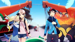 Emboar With Hilbert Wallpaper