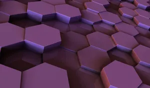 Embossed And Embedded Pink Hexagon Wallpaper